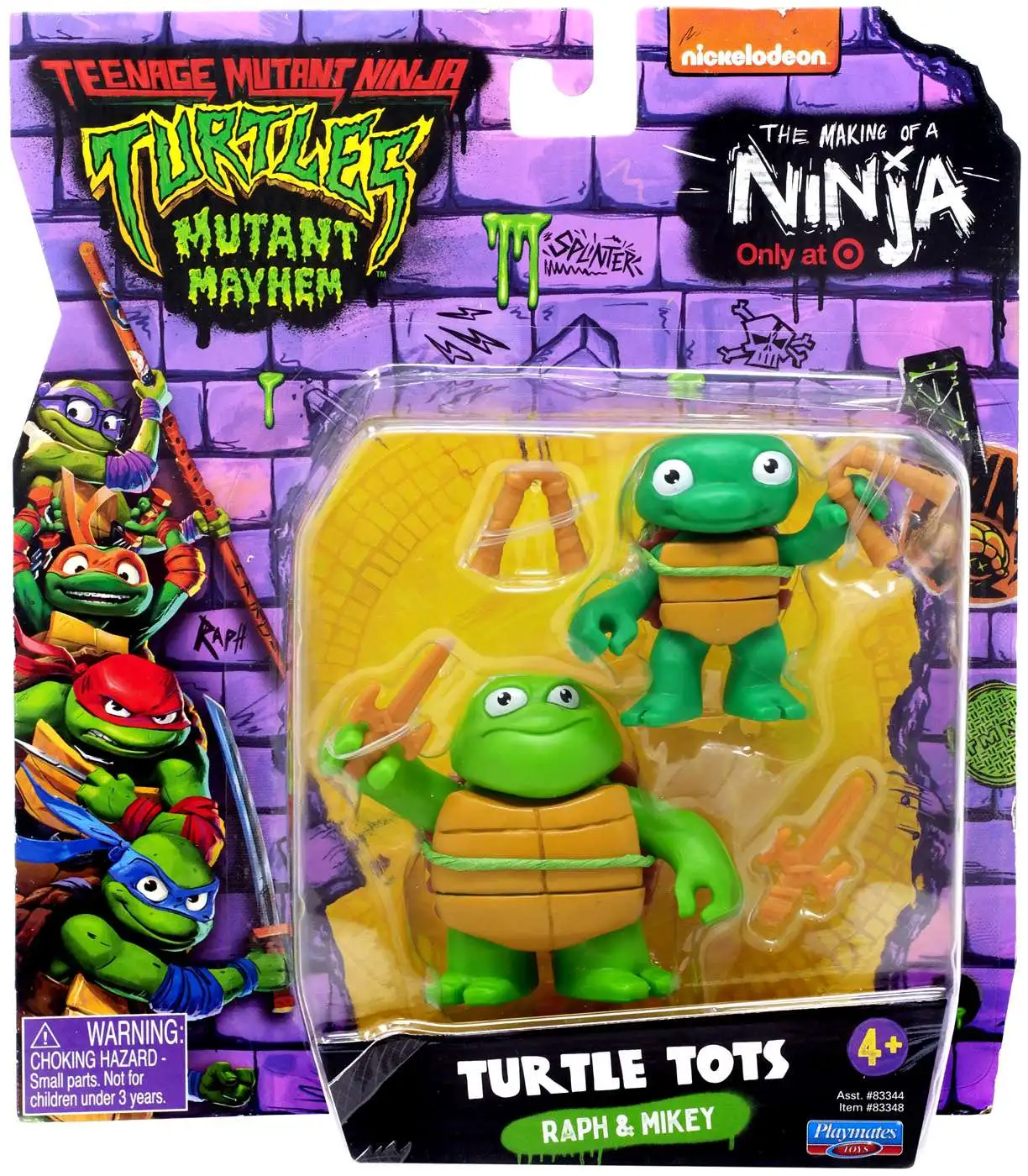 Teenage Mutant Ninja Turtles Mutant Mayhem The Making of a Ninja Raph &  Mikey Exclusive Action Figure [Turtle Tots]