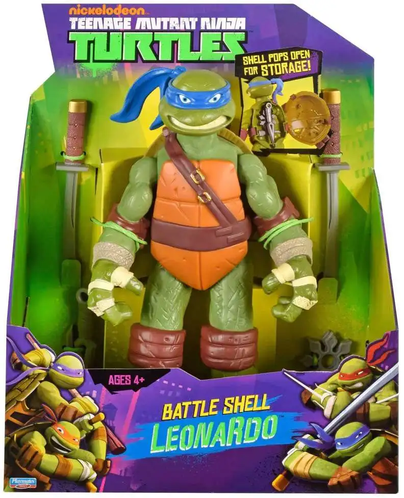 Teenage Mutant Ninja Turtles Nickelodeon Battle Shell Leonardo Action Figure [2025]