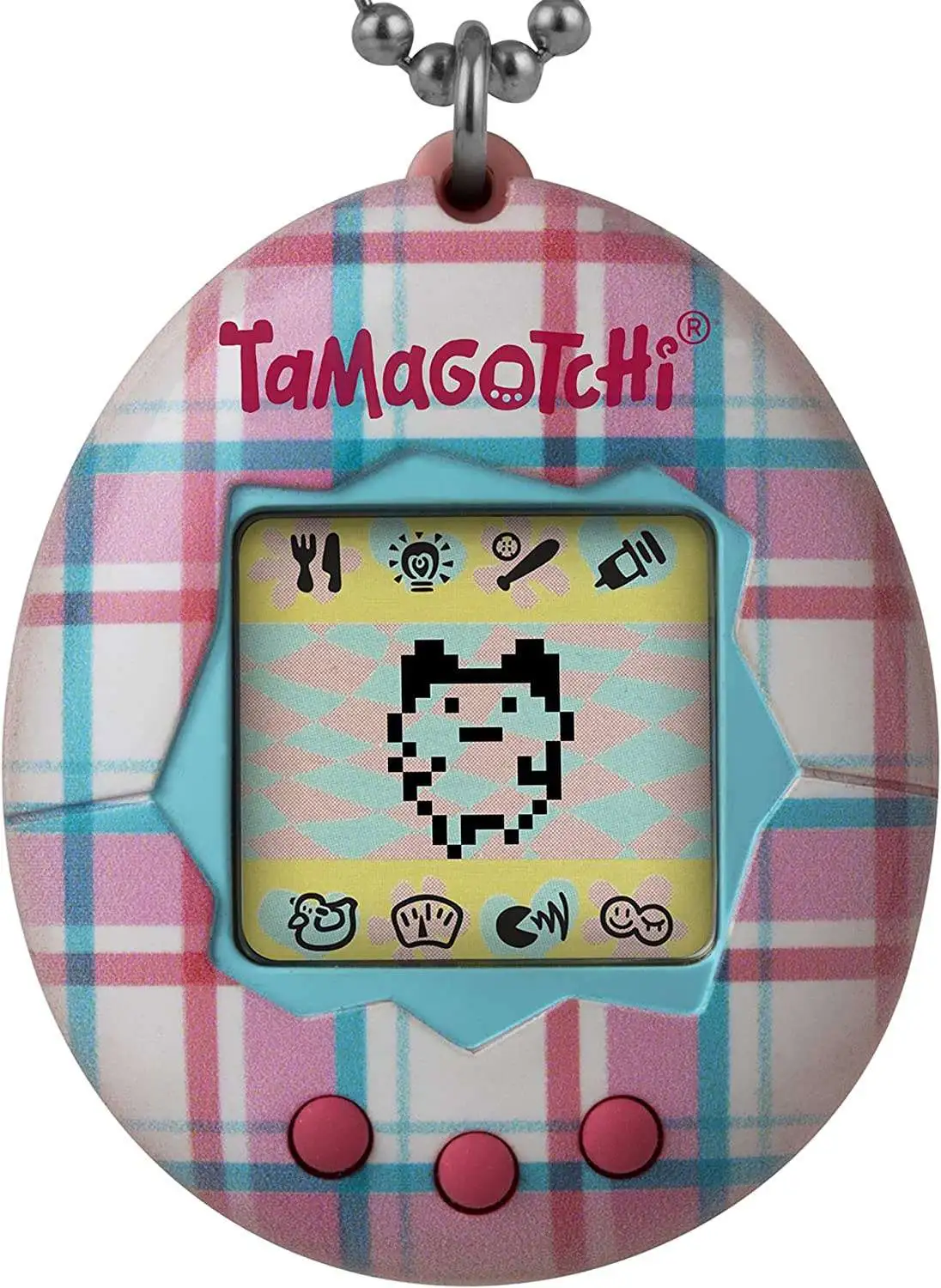 Tamagotchi The Original Gen 1 Plaid 1.5-Inch Virtual Pet Toy [Updated Logo]