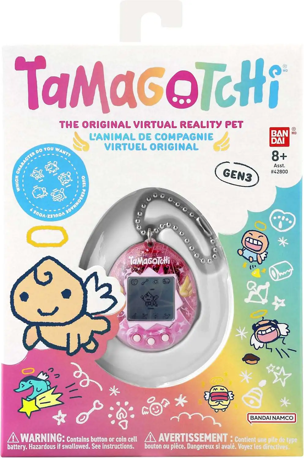 Tamagotchi The Original Gen 3 Angel Dress Virtual Pet BanPresto