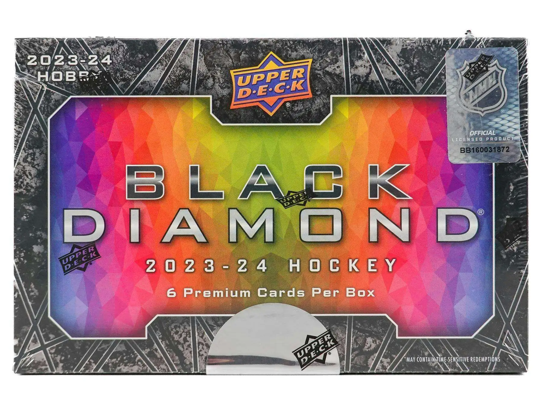 NHL Upper Deck 2022-23 Black Diamond Hockey Trading Card HOBBY Box [6 Premium Cards]