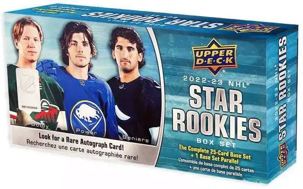 NHL Upper Deck 2022-23 Star Rookies Hockey Trading Card Box Set 25 Card Set 1 Base Set Parallel - ToyWiz NHL Upper Deck 2022-23 Star Rookies Hockey Trading Card Box Set 25 Card Set 1 Base Set Parallel - ToyWiz