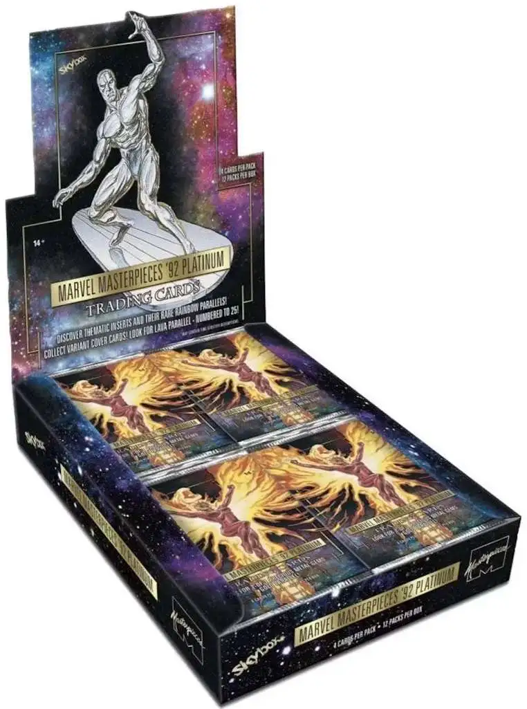 Marvel Masterpieces 2023-24 '92 Platinum Trading Card HOBBY Box [12 Packs]