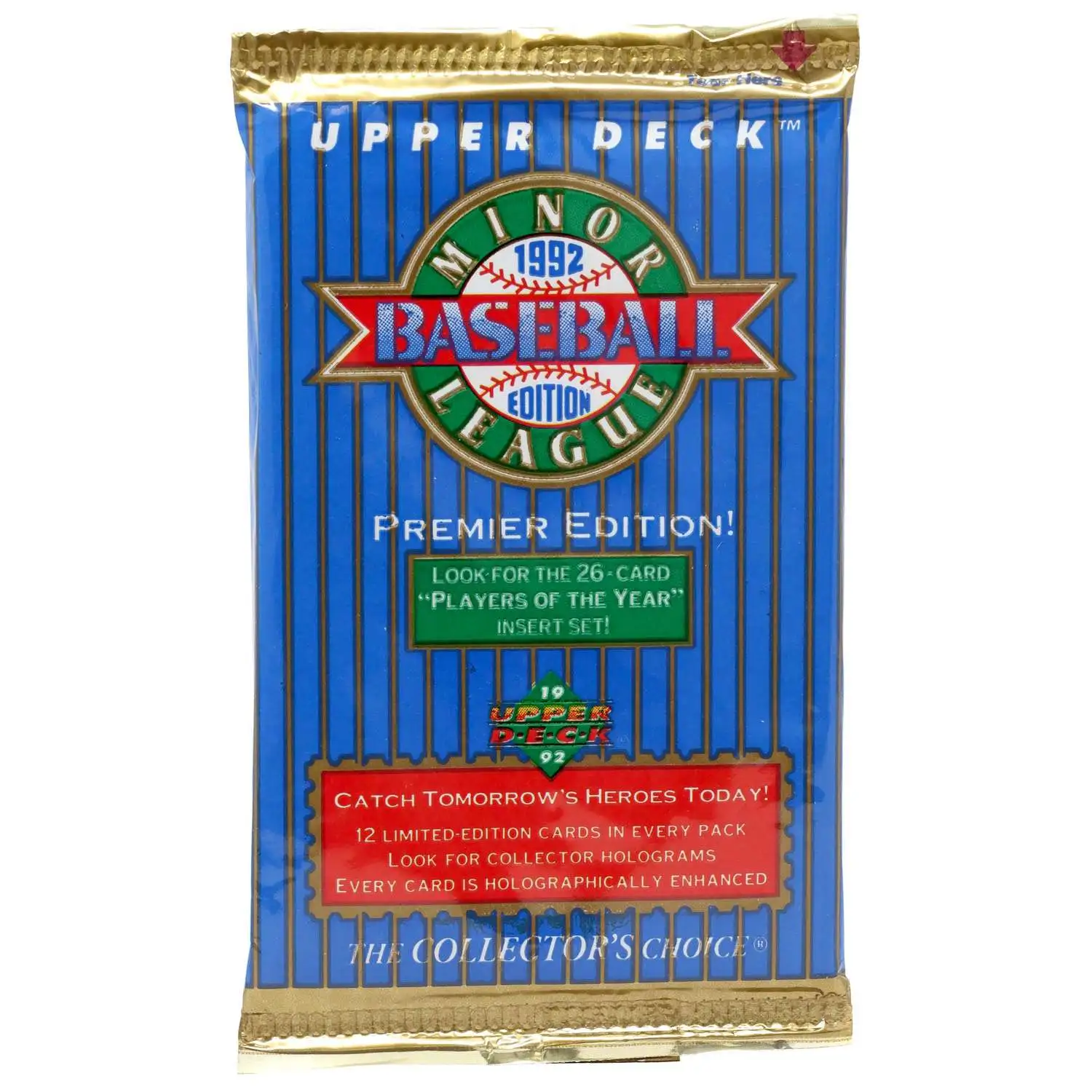 Upper Deck 1992 Minor League Baseball Trading Card HOBBY Pack [12 Cards]