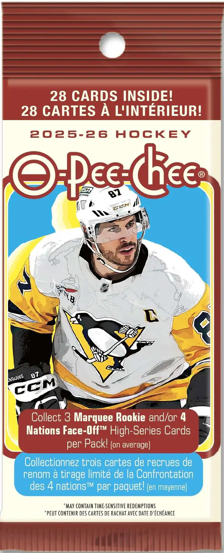 NHL Upper Deck 2025-26 O-Pee-Chee Hockey Trading Card FAT Pack 28 Cards ...