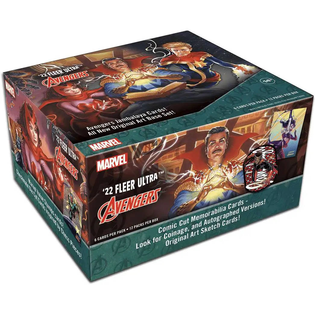 Marvel Ultra 2022 Avengers Trading Card HOBBY Box [12 Packs]