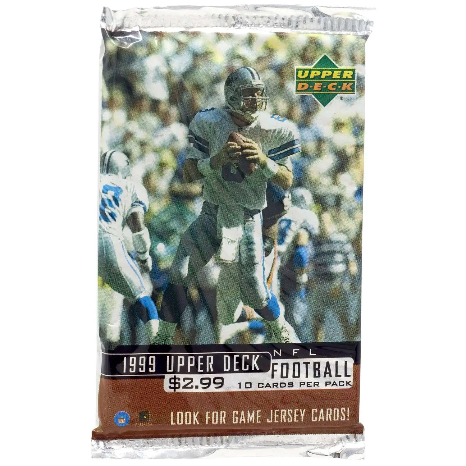 NFL Upper Deck 1999 Football Trading Card HOBBY pack [10 Cards]