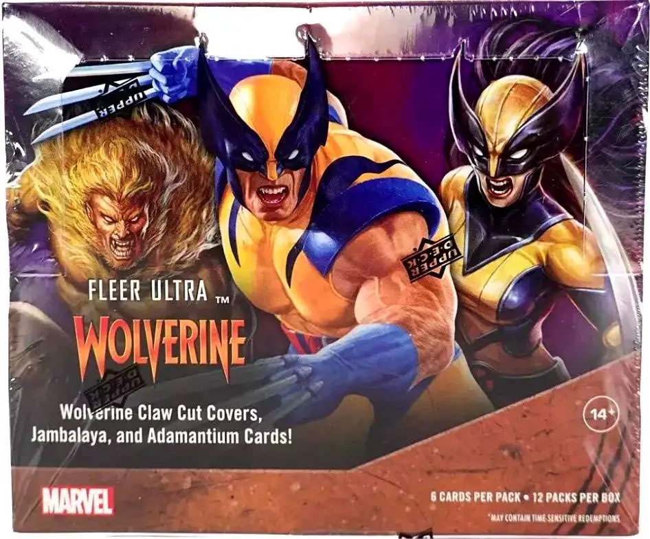 Marvel Ultra 2024 Wolverine Trading Card HOBBY Box [12 Packs]
