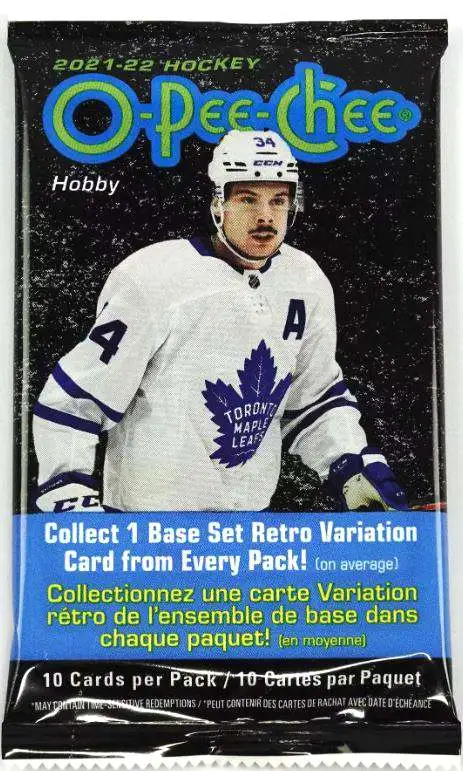NHL Upper Deck 2021-22 O-Pee-Chee Hockey Trading Card Hobby Pack [10 Cards]