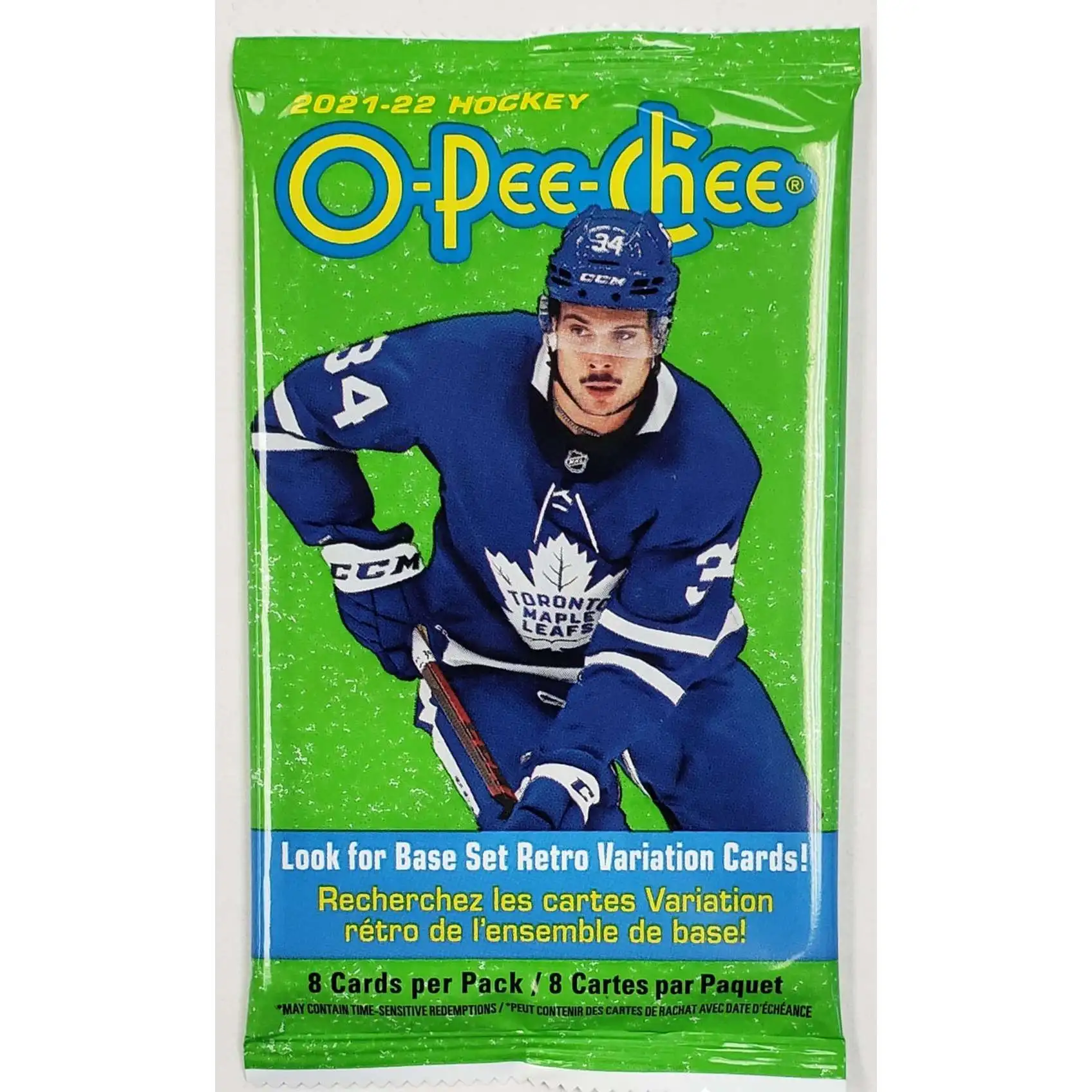 NHL Upper Deck 2021-22 O-Pee-Chee Hockey Trading Card RETAIL Pack [8 Cards]