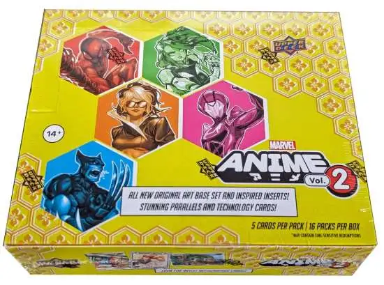 Marvel Upper Deck 2023 Anime Volume 2 Trading Card Box [16 Packs]