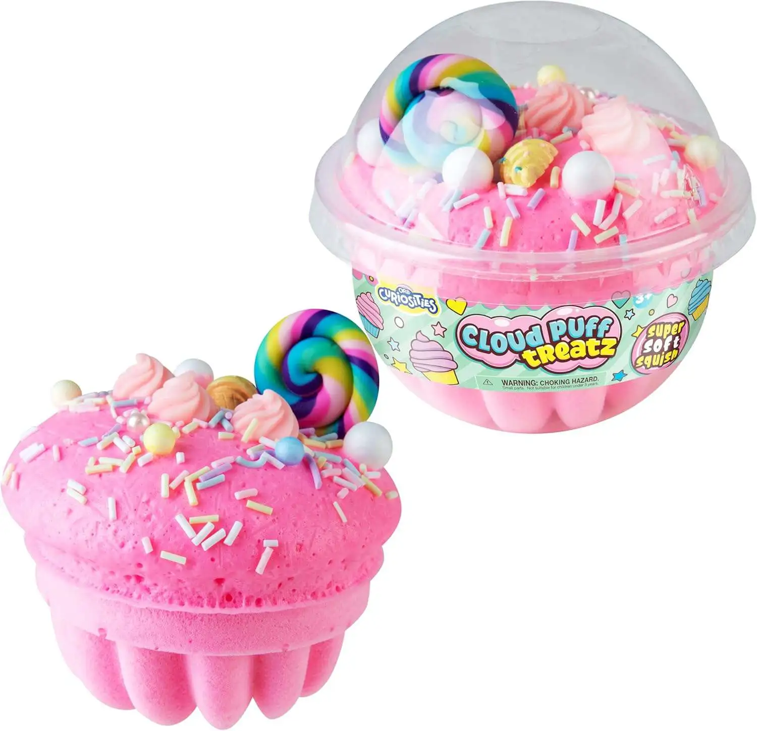 Curiosities Cloud Puff Treatz Pink 4-Inch Squeeze Toy