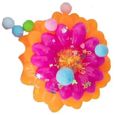 Taba-Licious Flowers Pink & Orange 4-Inch Squeeze Toy