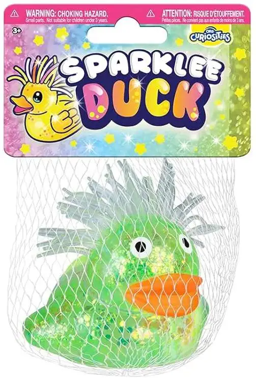 Curiosities Sparklee Duck Green 3-Inch Squeeze Toy