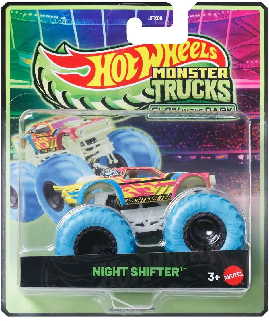 Hot Wheels Monster Trucks Glow in the Dark Night Shifter Diecast Car