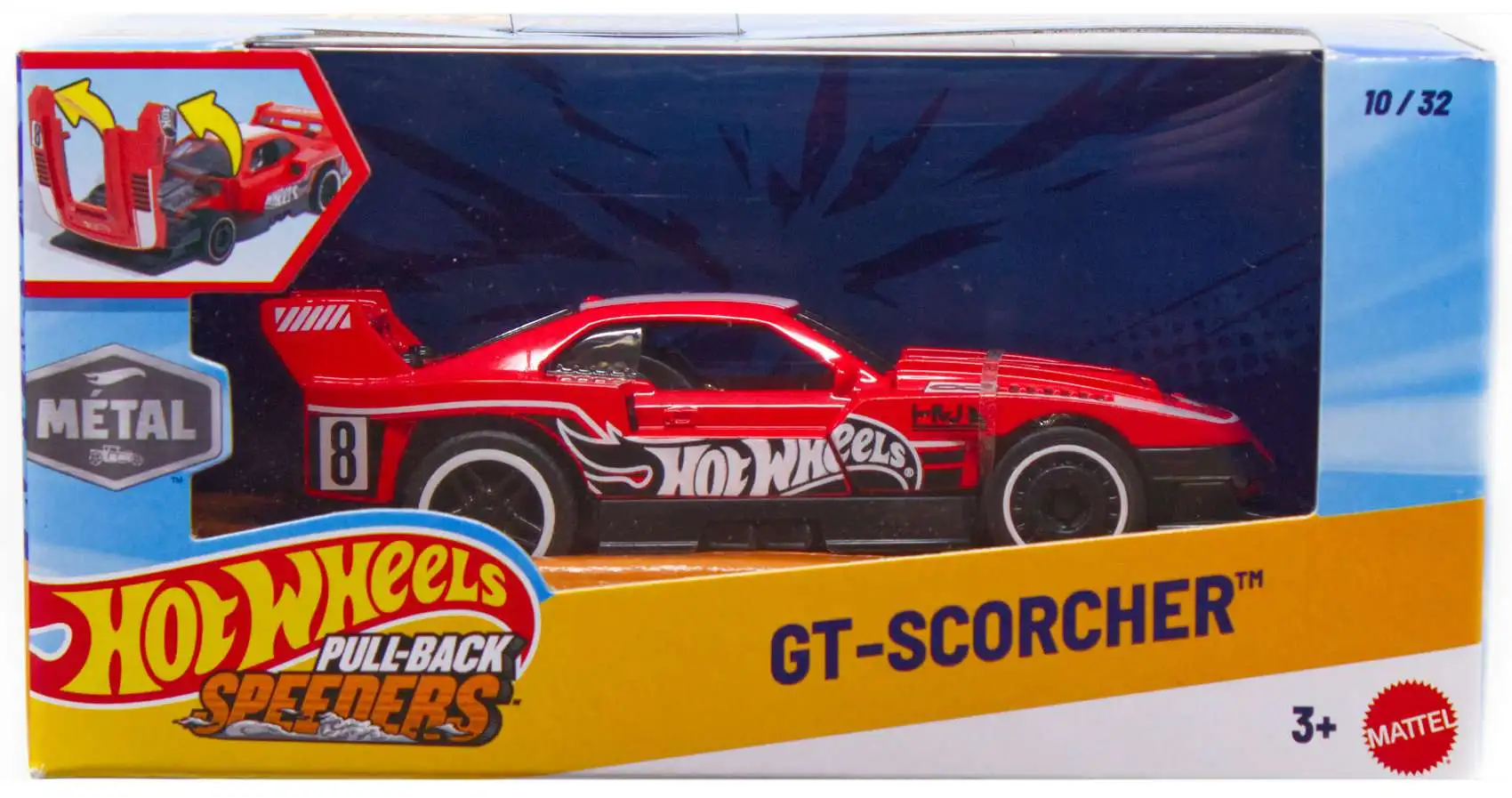 Hot Wheels Pull-Back Speeders GT-Scorcher 143 Diecast Pull-Back