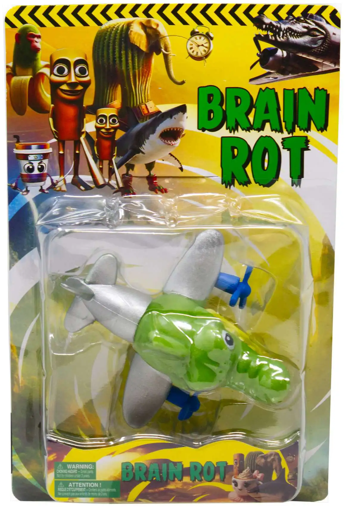 Brainrot Bombardino Crocodilo Action Figure