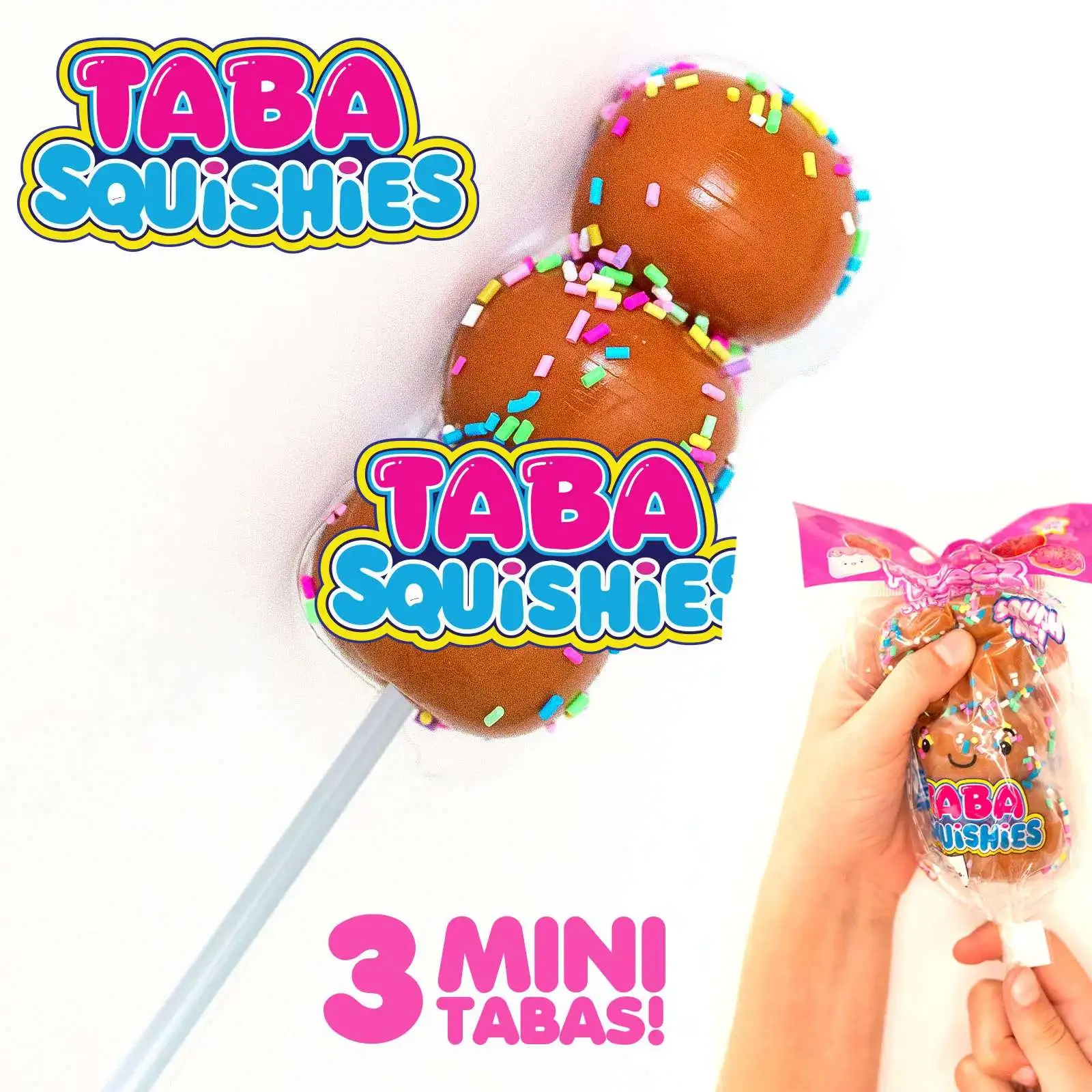 MushMeez Taba Squishies Chocolate Squeeze Toy [3 Mini Tabas!]