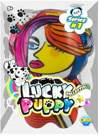 Lucky Puppy Pup Art 4-Inch Squeeze Toy
