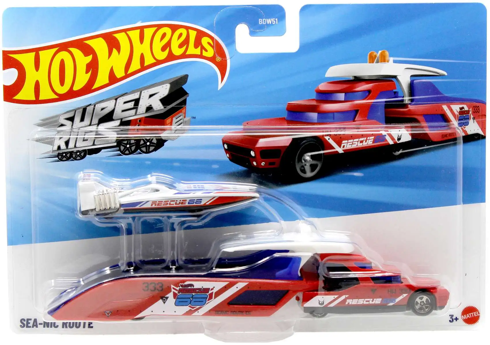 Hot Wheels Super Rigs Sea-Nic Route Diecast Car Mattel - ToyWiz