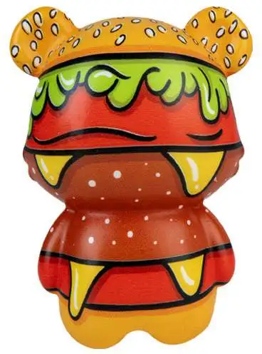 Very Beary Hamburger 4-Inch Collectible Squeeze Toy