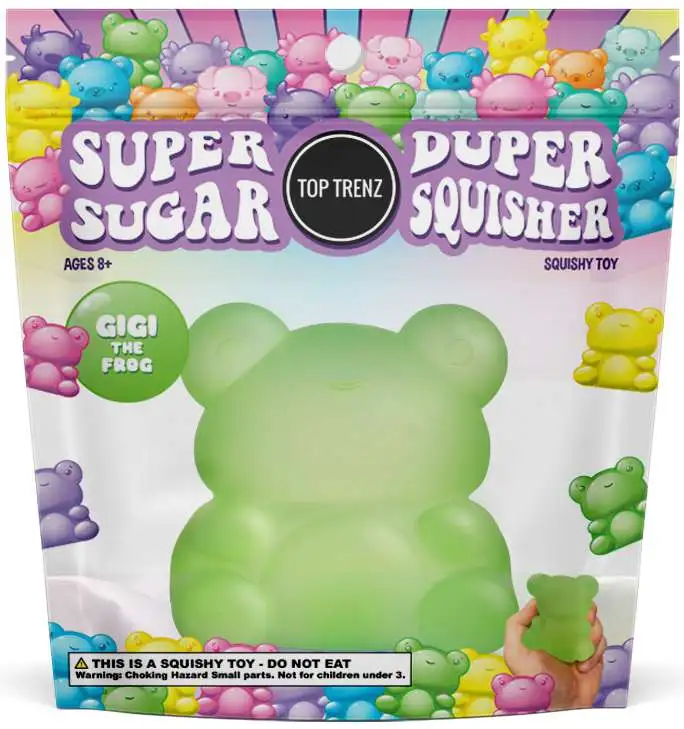 Super Duper Sugar Squisher Gigi the Frog Green Squish Toy