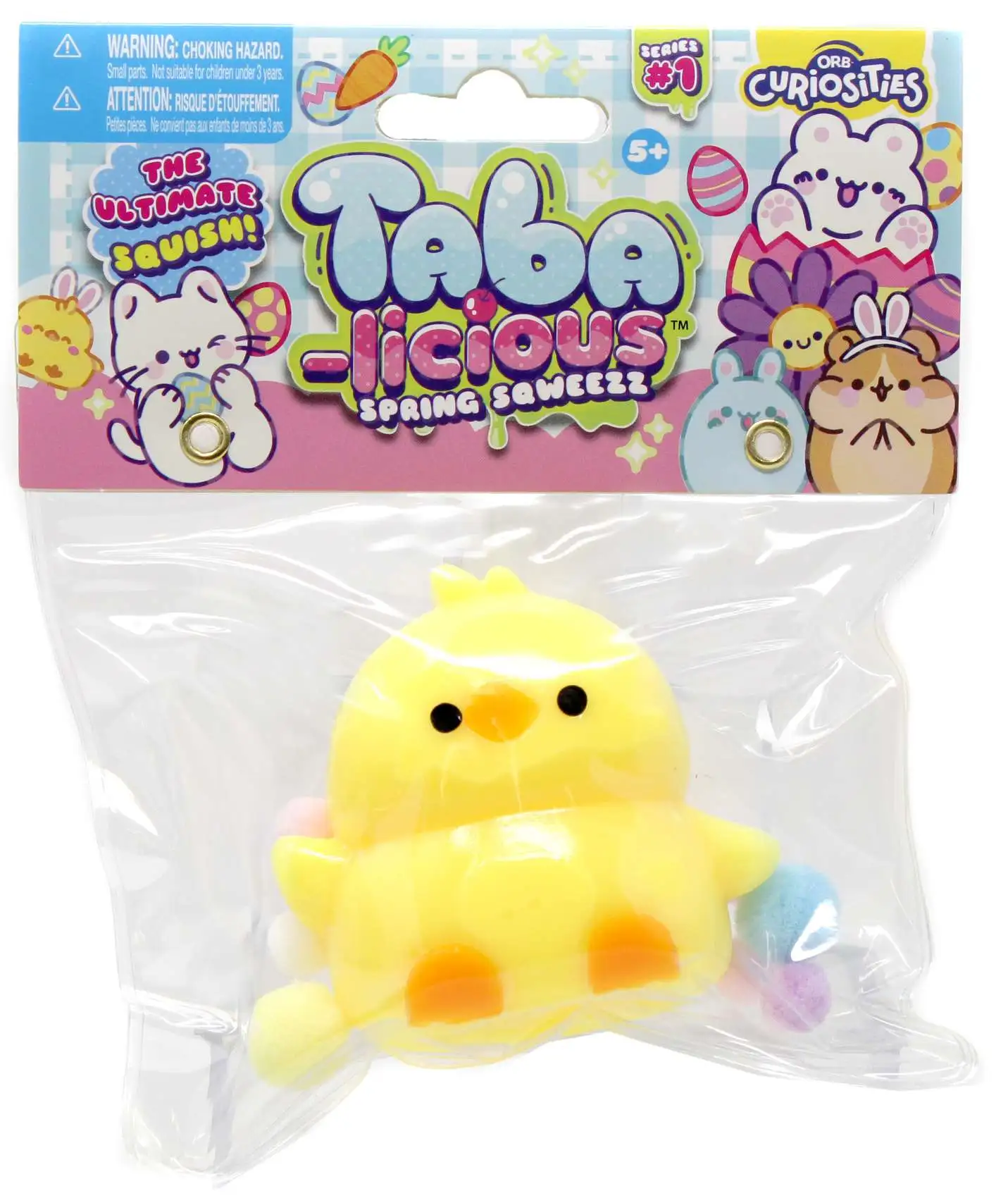 Taba-Licious Spring Sqweezz Chick 3-Inch Squeeze Toy