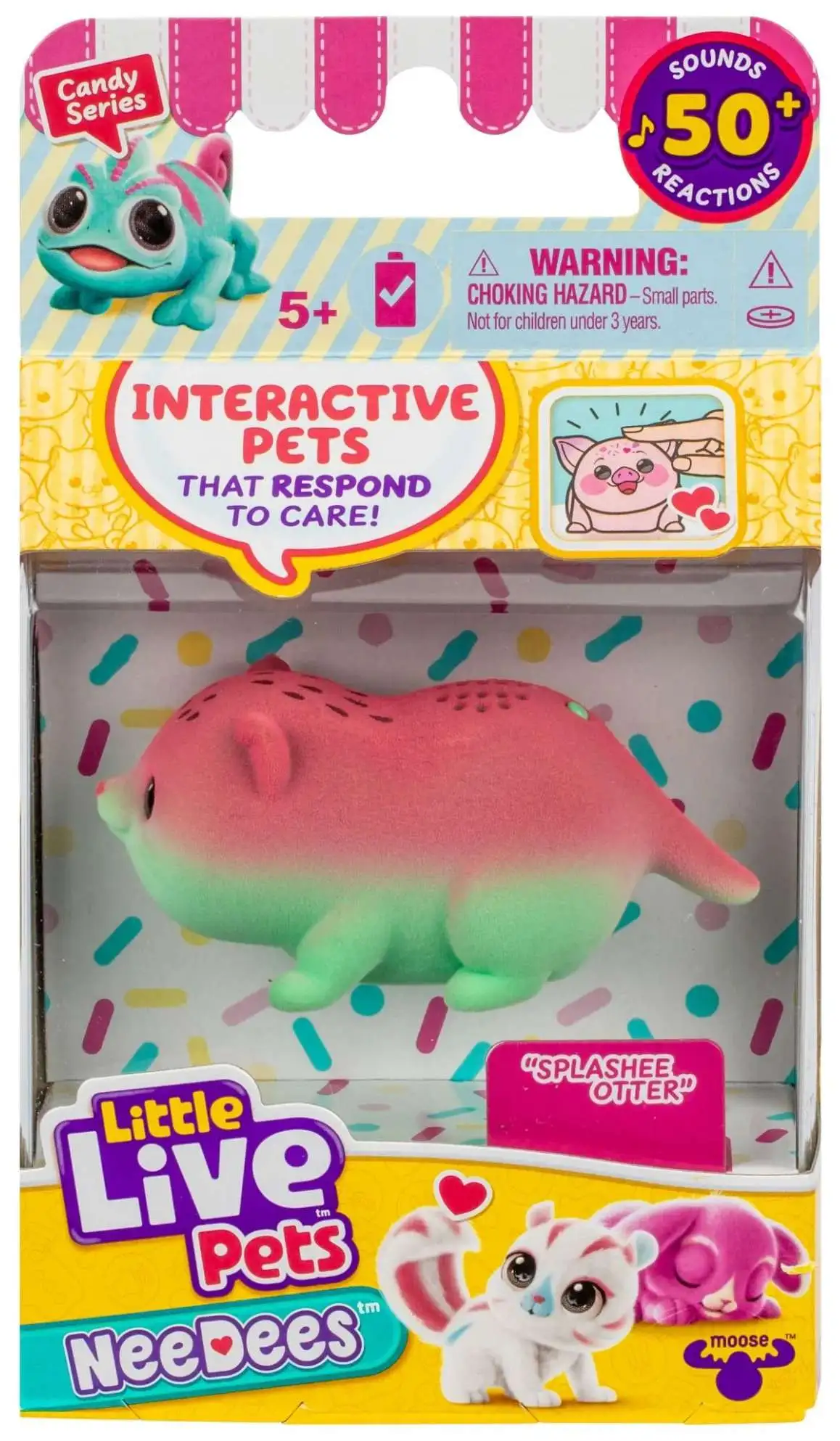 Little Live Pets NeeDees Candy Series Splashee Otter Wearable Interactive Figure Pack