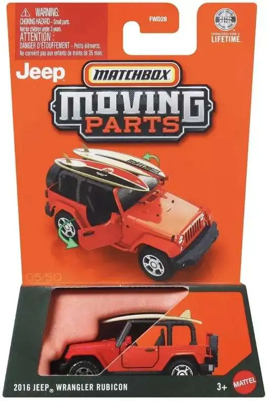 Matchbox Moving Parts 2016 Jeep Wrangler Rubicon Diecast Vehicle