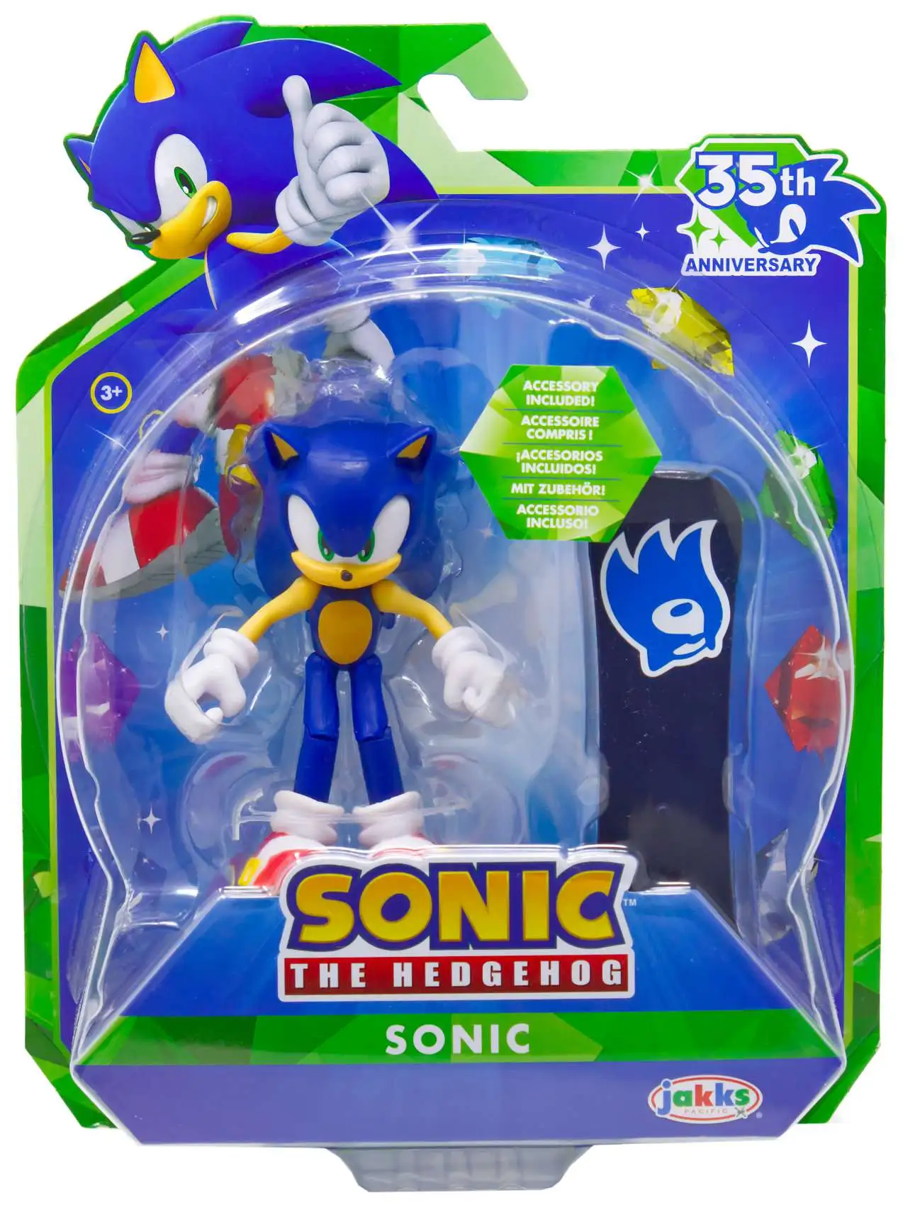 Sonic The Hedgehog 35th Anniversary Sonic 4 Action Figure with