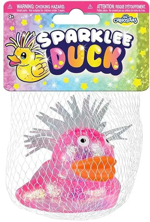Curiosities Sparklee Duck Pink 3-Inch Squeeze Toy