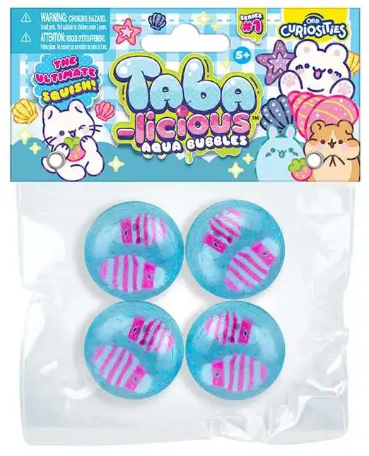 Taba-Licious Aqua Bubbles Zebra Fish 3-Inch Squeeze Toy