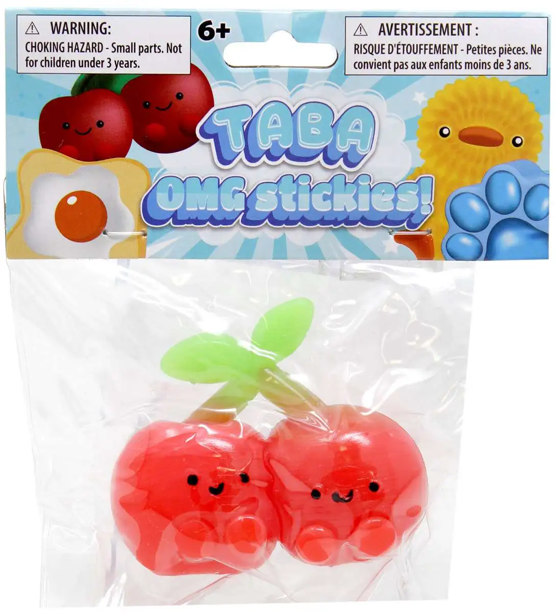 Taba OMG Stickies Food Cherries 3.5-Inch Cling Toy