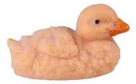 Taba-Licious Curiosities Fluffs Duck 3-Inch Squeeze Toy [Orange]