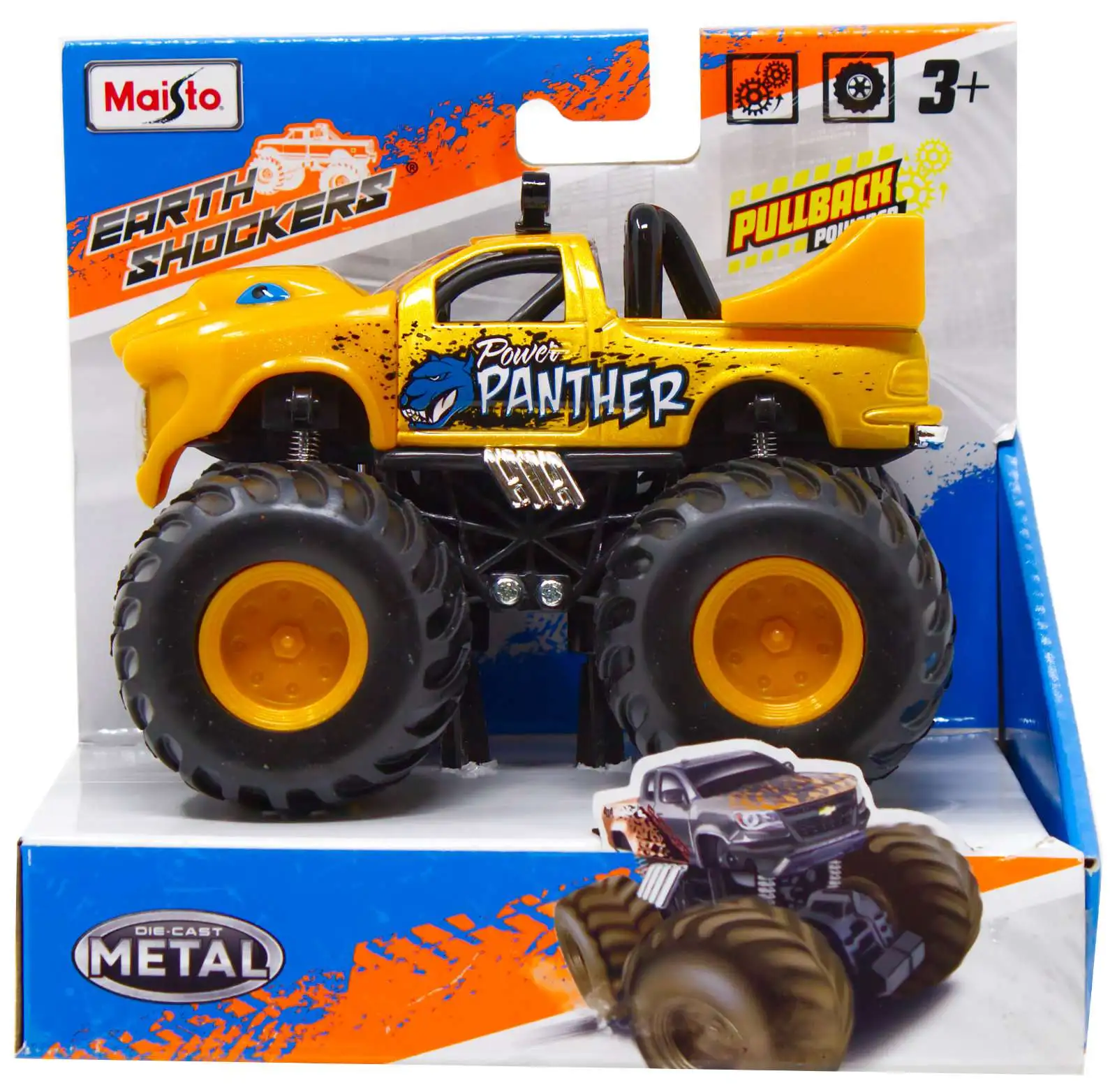 Earth Shockers Power Panther Diecast Pull-Back Car
