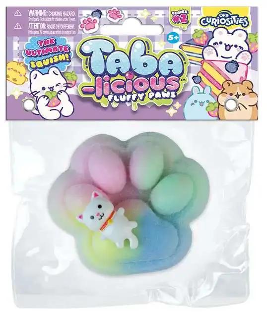 Taba-Licious Curiosities Fluffy Paws Tie-Dye 3-Inch Squeeze Toy