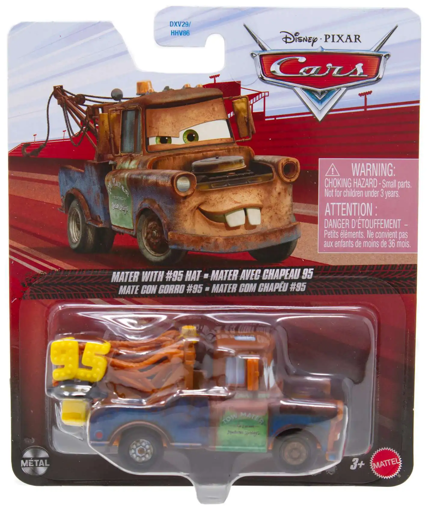 Disney Pixar Cars Cars 3 Metal Mater with 95 Hat 155 Diecast Car