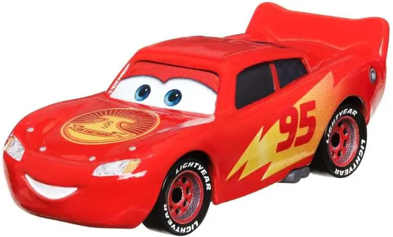 Disney Pixar Cars Metal Road Trip Lightning McQueen 155 Diecast Car ...