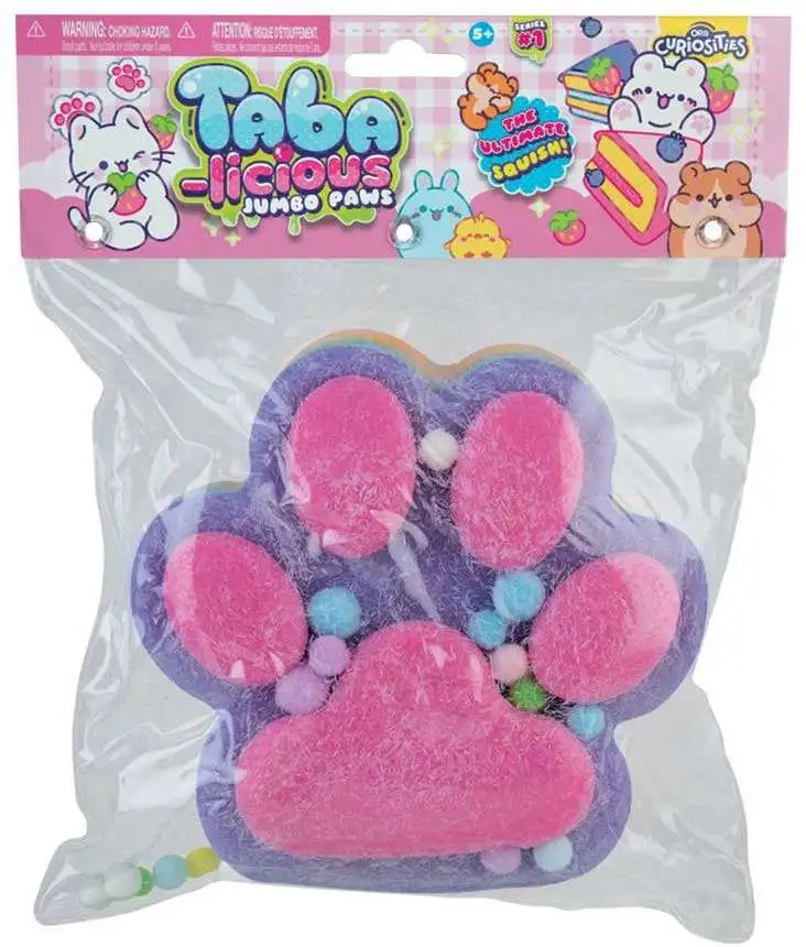 Taba-Licious Jumbow Paws Pink Purple Squeeze Toy ORB Toys ToyWiz
