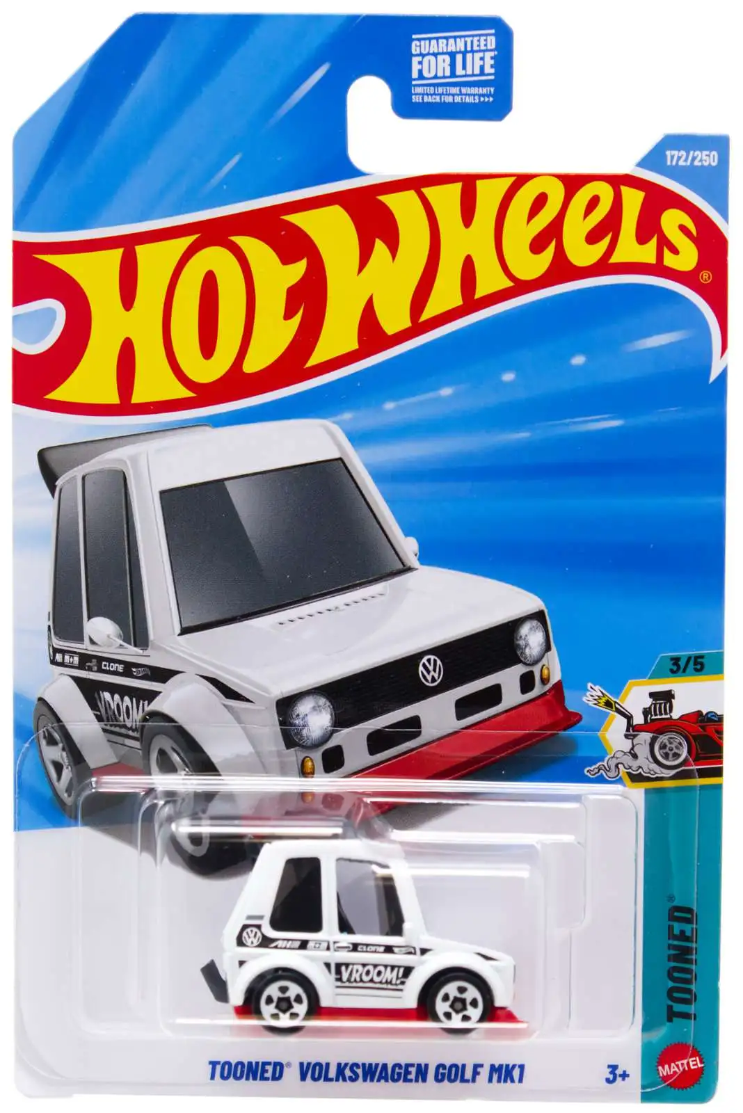 Hot Wheels Tooned Volkswagen Golf Mk1 164 Diecast Car Mattel Toys