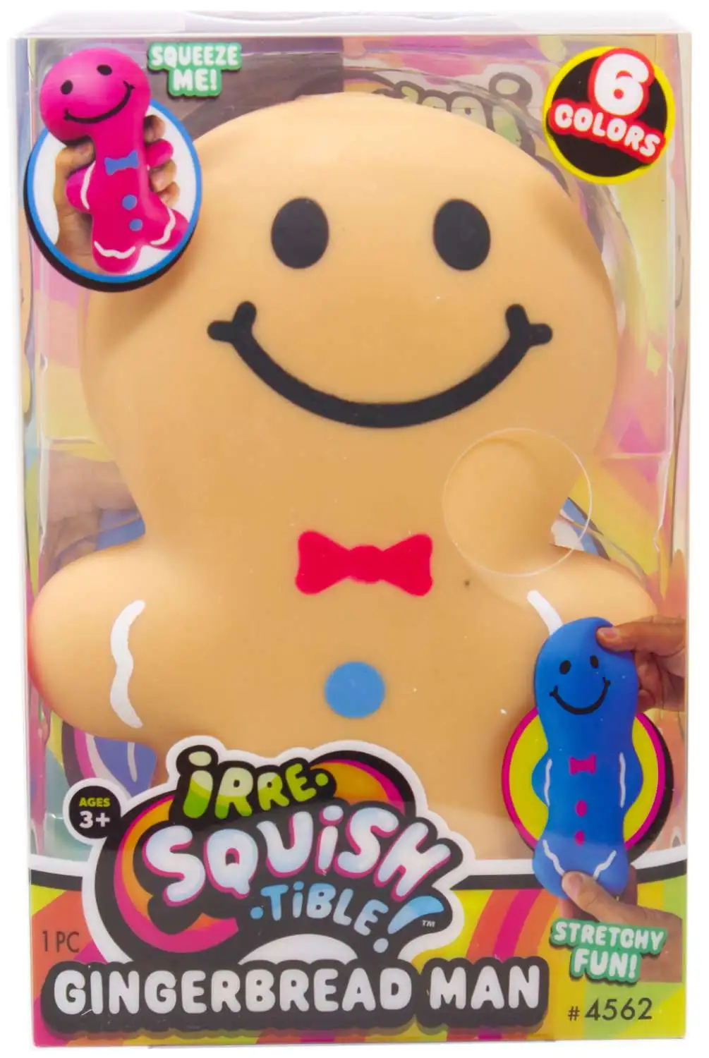 Irre-Squish-Tible! Gingerbread Man BEIGE 6-Inch Squeeze Toy