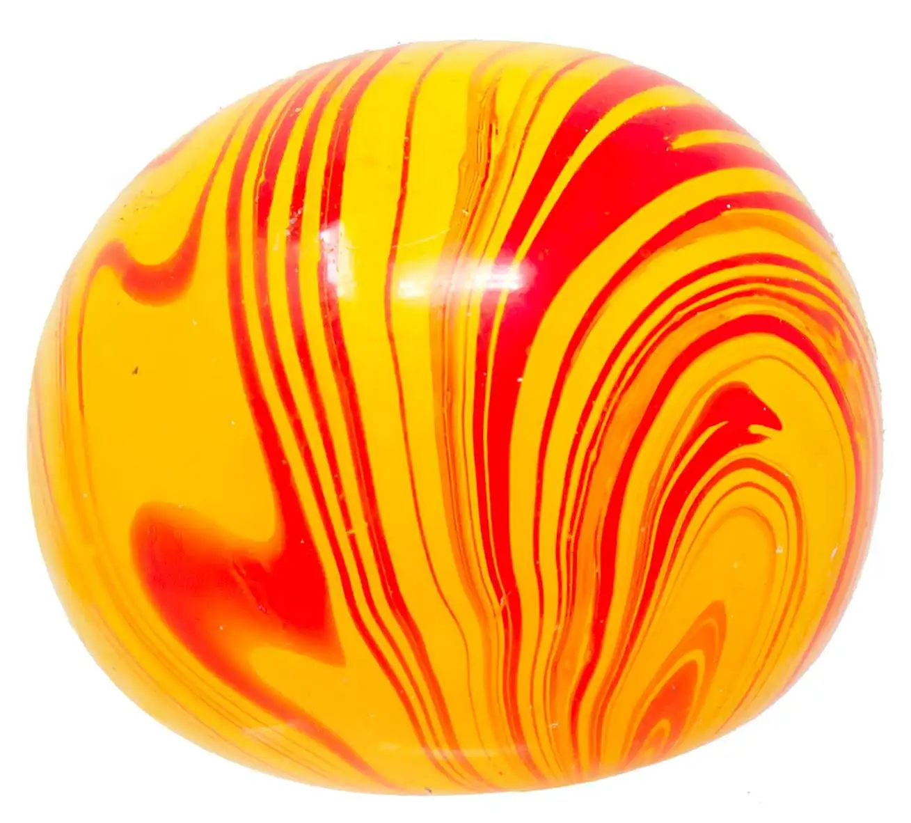 Swirl Marble Ball YELLOW 2-Inch Stress Squishy Fidget Toy