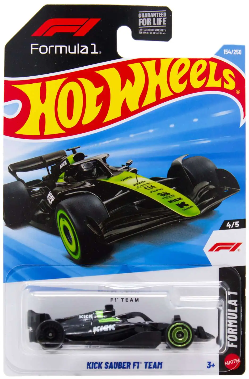 Hot Wheels Formula 1 Kick Sauber F1 Team 164 Diecast Car Mattel