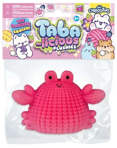 Taba-Licious Plushies Crab 3-Inch Squeeze Toy [Knit Texture]