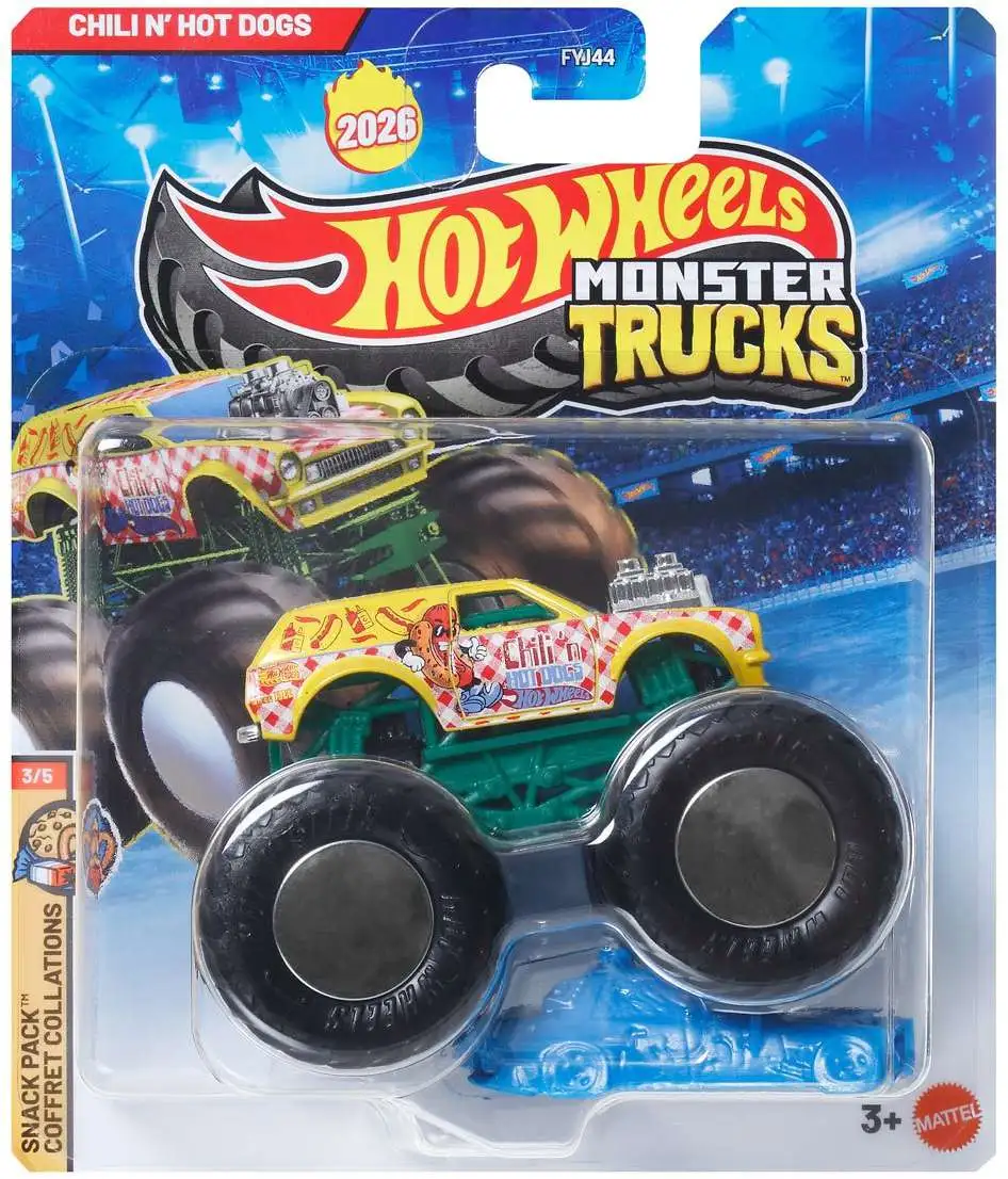 Hot Wheels Monster Trucks Snack Pack Chili N' Hot Dogs Diecast Car
