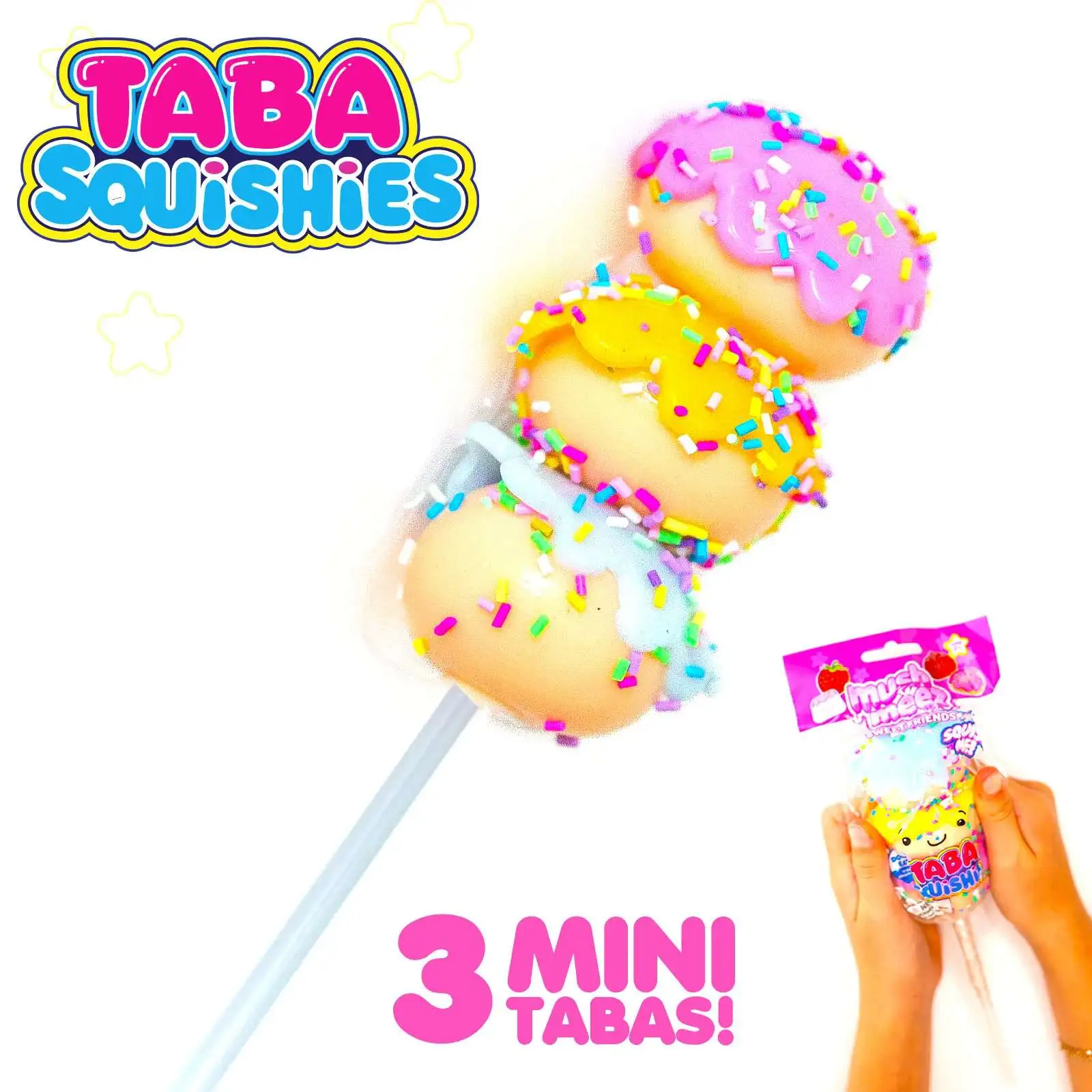 MushMeez Taba Squishies Pops Squeeze Toy [3 Mini Tabas!]