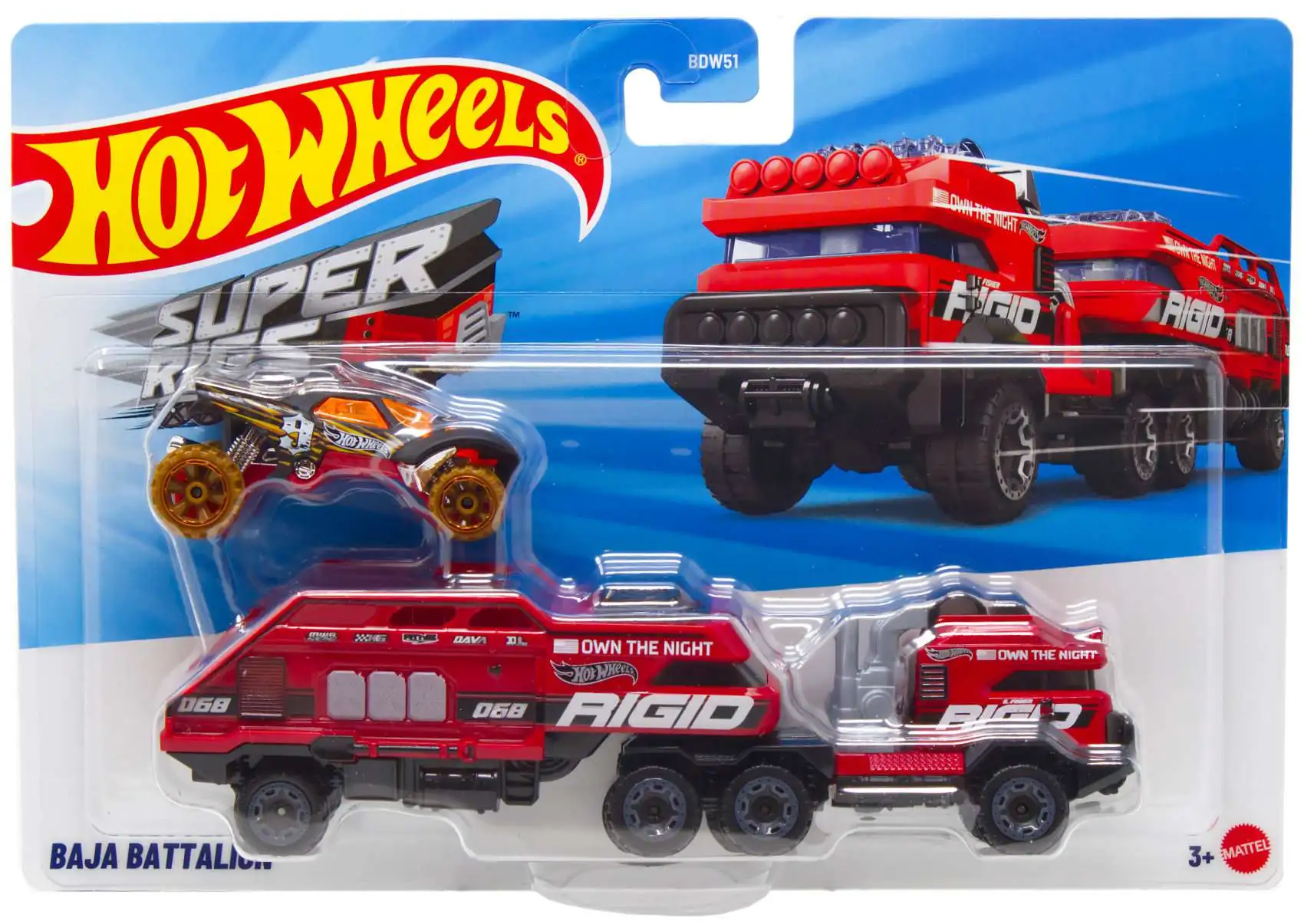 Hot Wheels Super Rigs Baja Battalion Diecast Car [2026]
