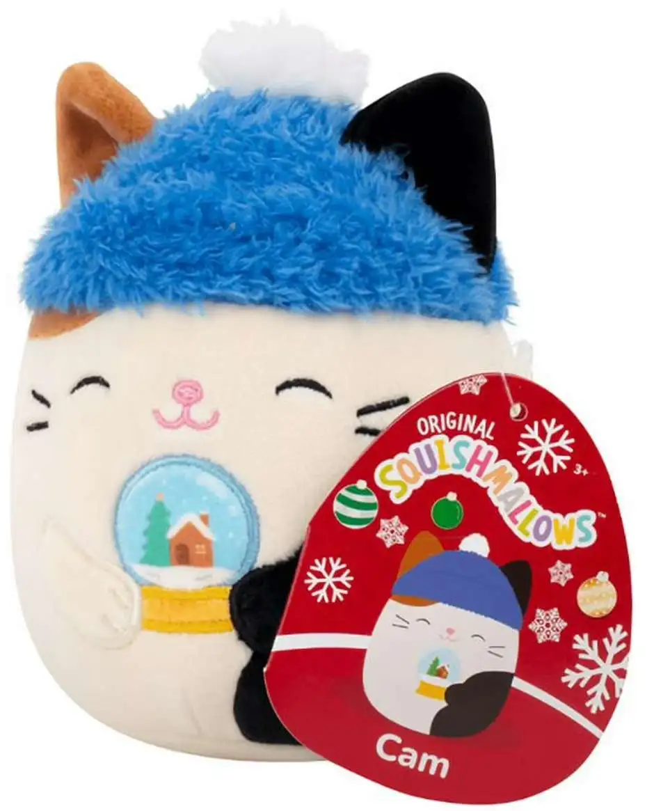 Squishmallows 2025 Holiday Cam the Cat 5-Inch Plush [with Snowglobe]