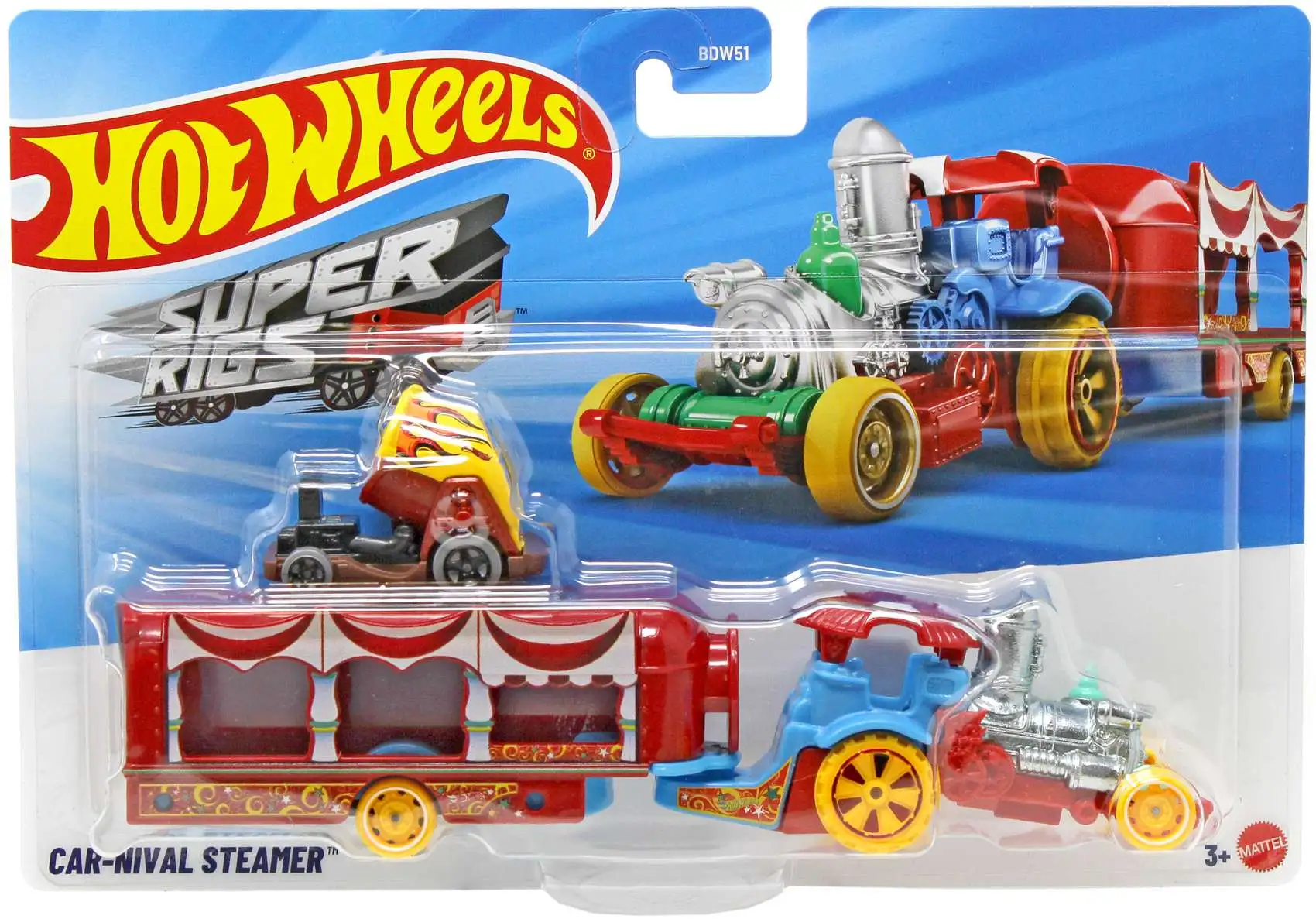 Hot Wheels Super Rigs Car-Nival Steamer Diecast Car [Red]