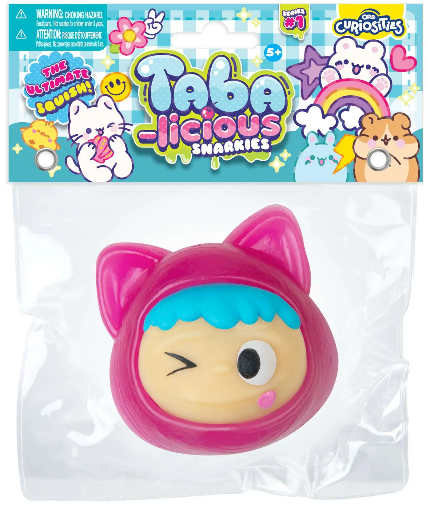 Taba-Licious Curiosities Snarkies Cat 4-Inch Squeeze Toy